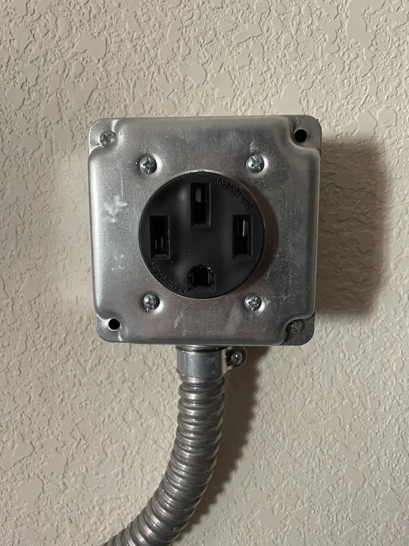 NEMA 14-50 outlet installed for Smart Home Electrical in Moody